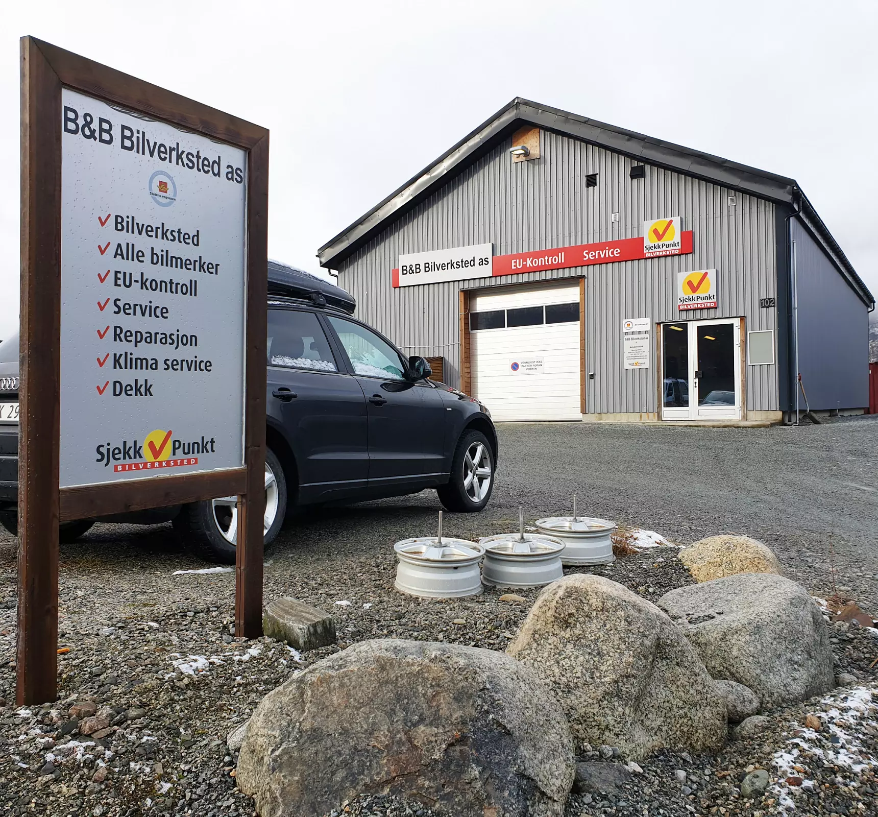 Fasaden til B&B Bilverksted AS