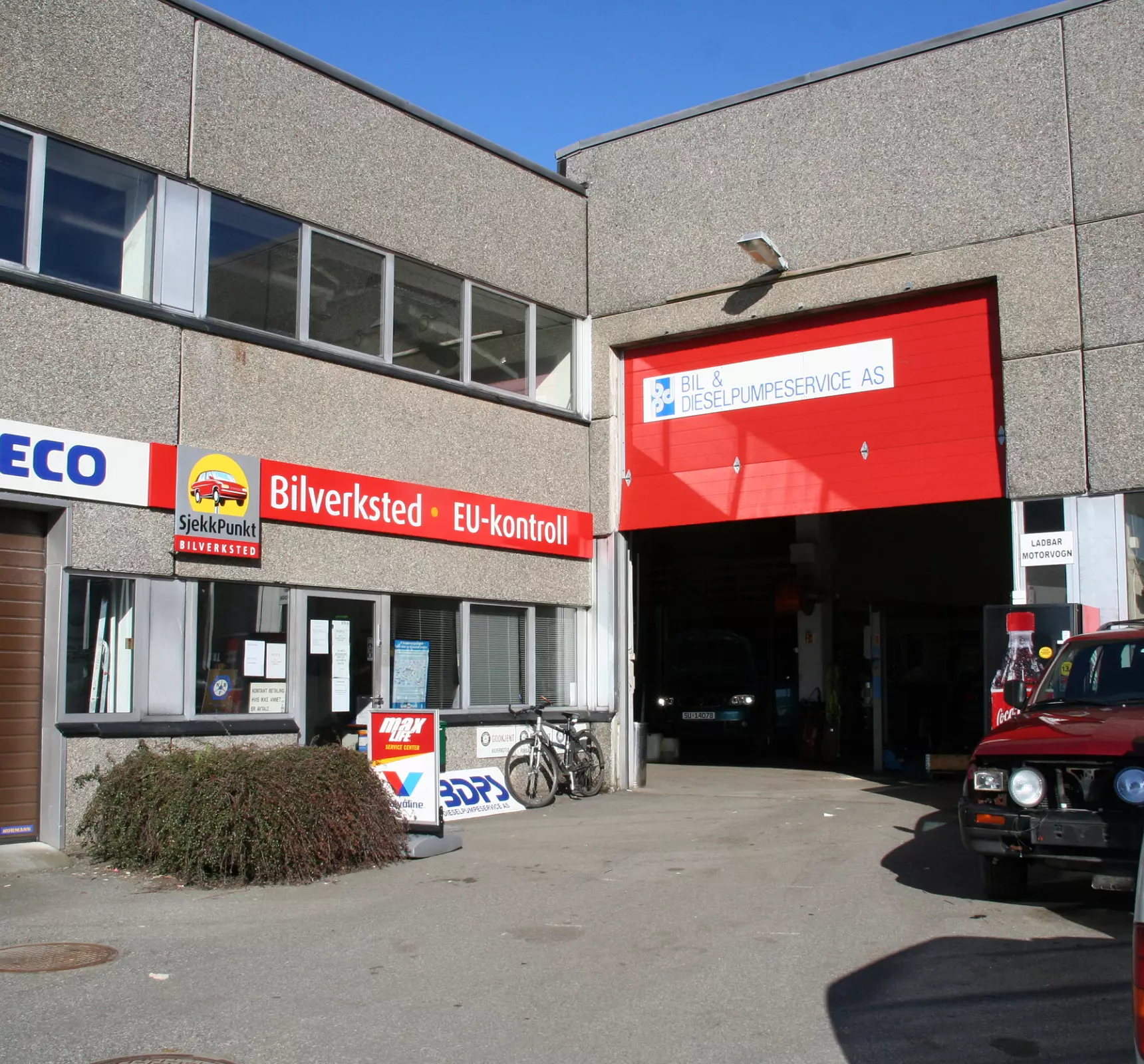 Fasaden til BDPS Bil & Dieselpumpeservice AS