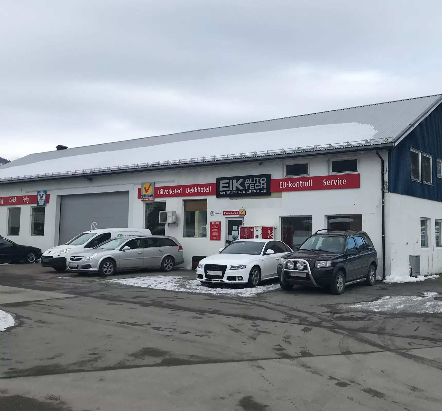 Bygningen til bilverkstedet Eik Auto Tech