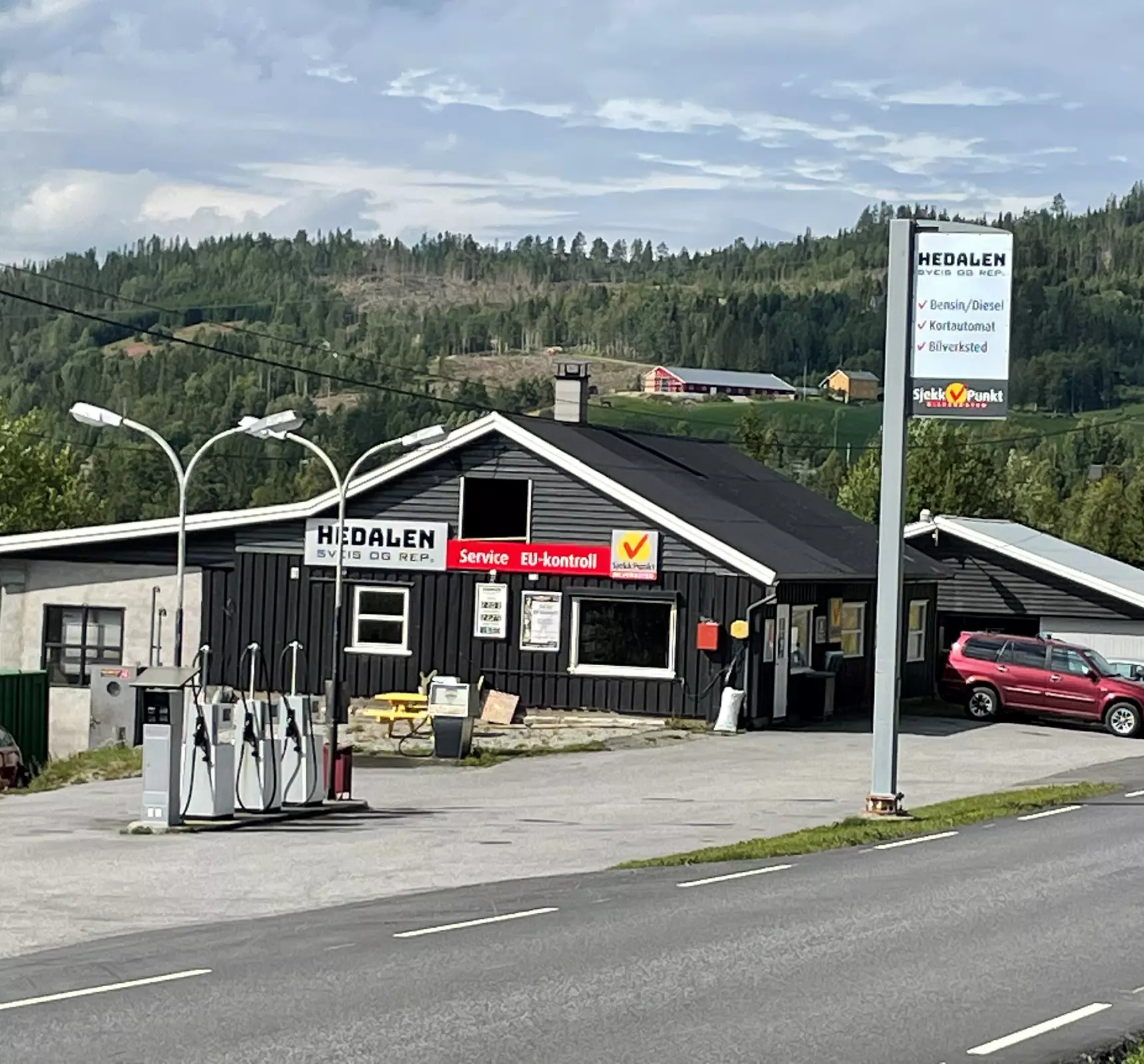 Bygningen til bilverkstedet Hedalen sveis og rep.