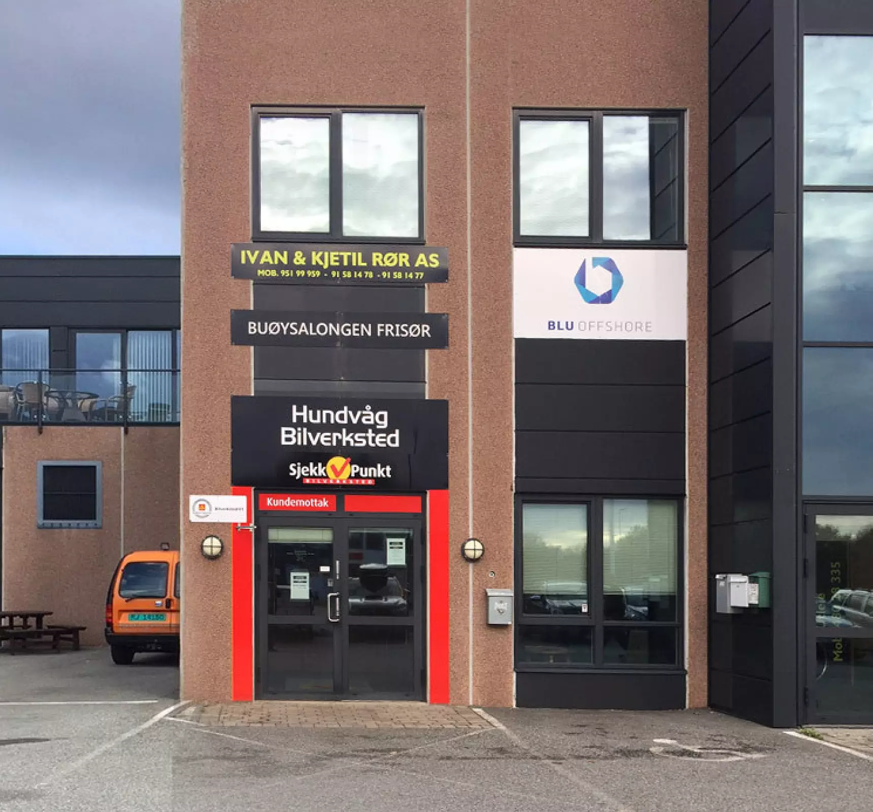 Fasaden til Hundvåg Bilverksted