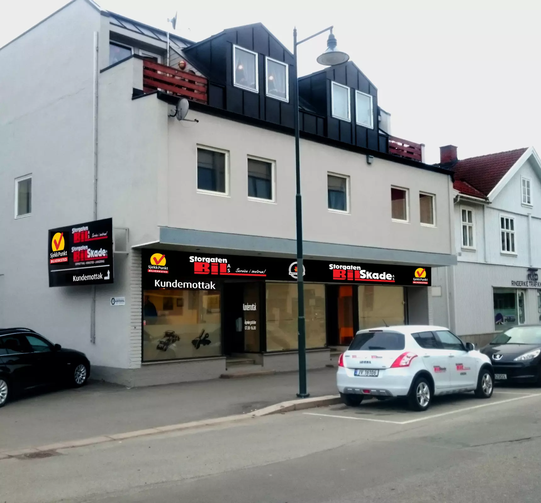Bygningen til bilverkstedet Storgaten Bil AS
